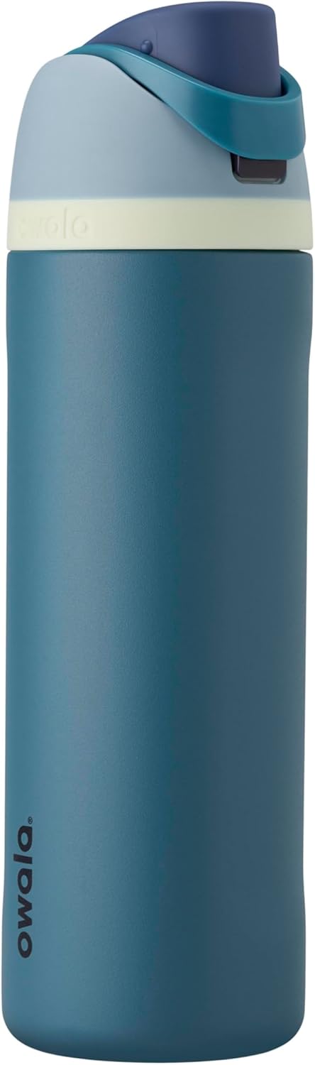 Owala FreeSip Insulated Stainless Steel Water Bottle Locking Lid 24 Oz Denim