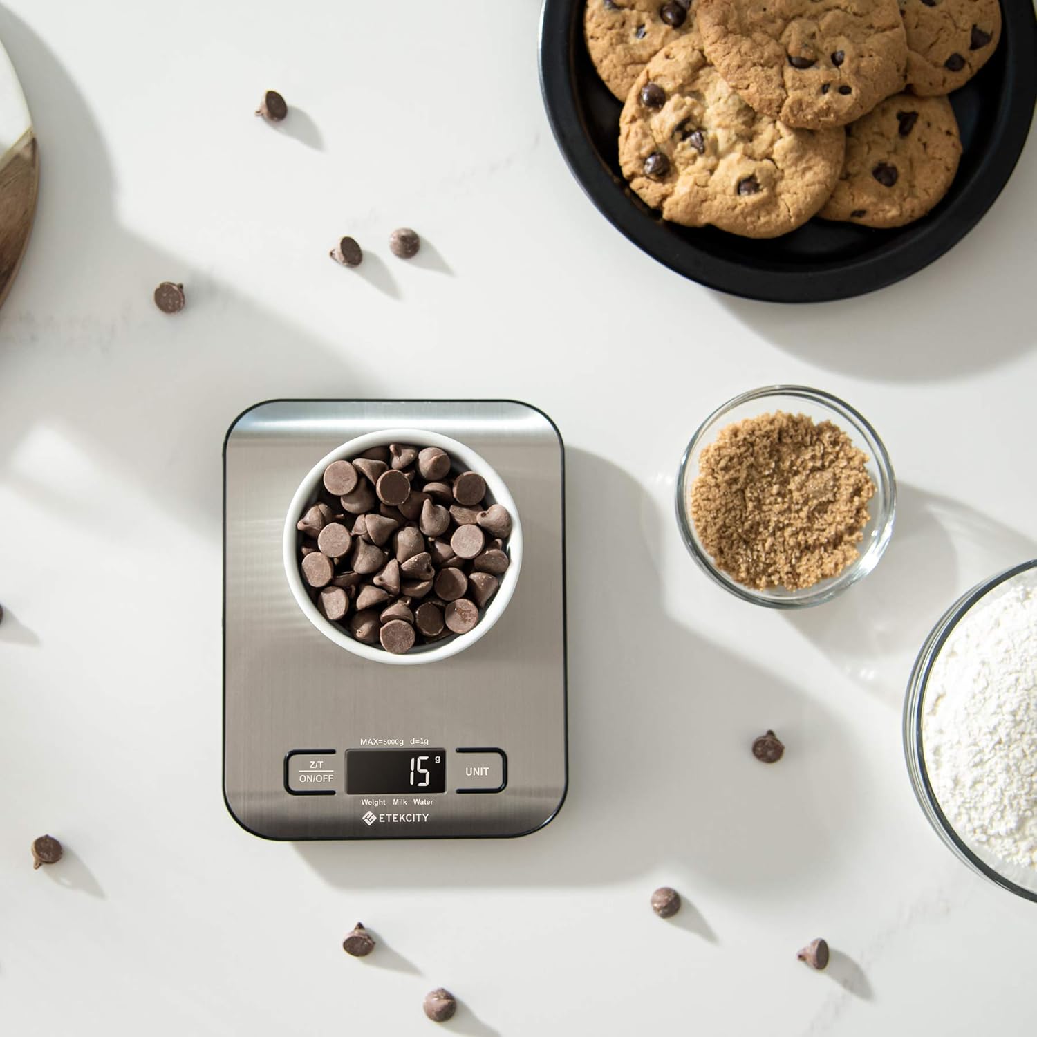 Etekcity Digital Food Kitchen Scale 304 Stainless Steel LCD Backlit