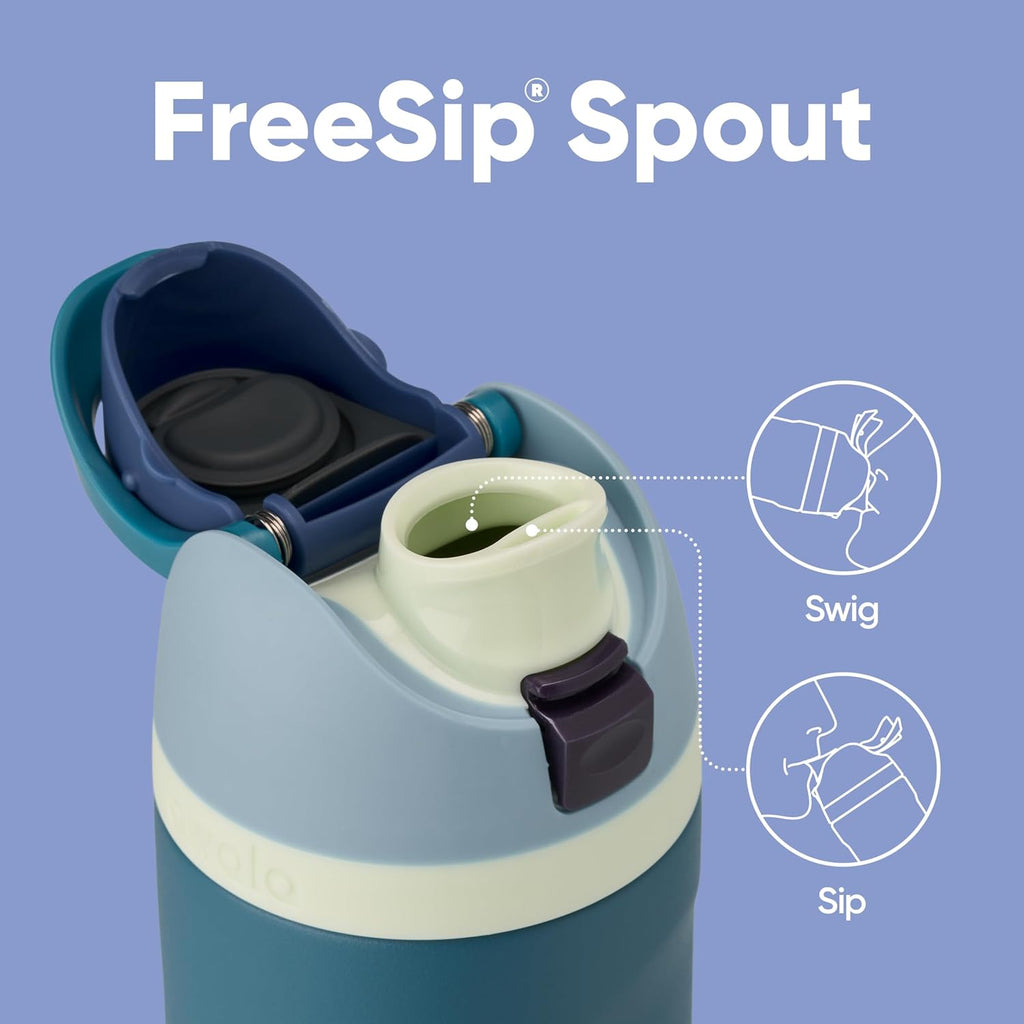 Owala FreeSip Insulated Stainless Steel Water Bottle Locking Lid 24 Oz Denim