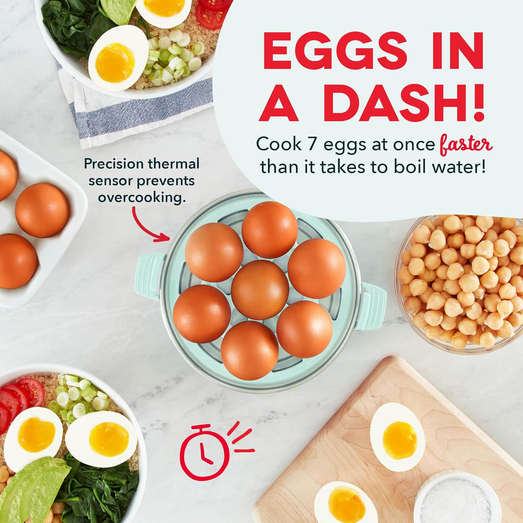 Dash Rapid 7-Egg Electric Cooker, Boiler and Poacher Aqua