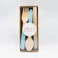 Light Blue Wooden Utensil Set – 24ct | ON SALE!!
