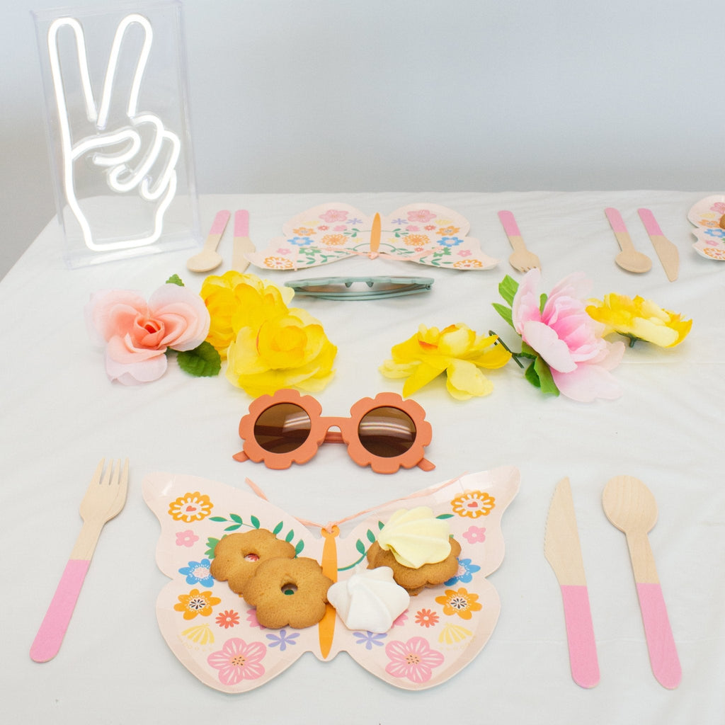 Pastel Pink Wooden Utensil Set 24ct