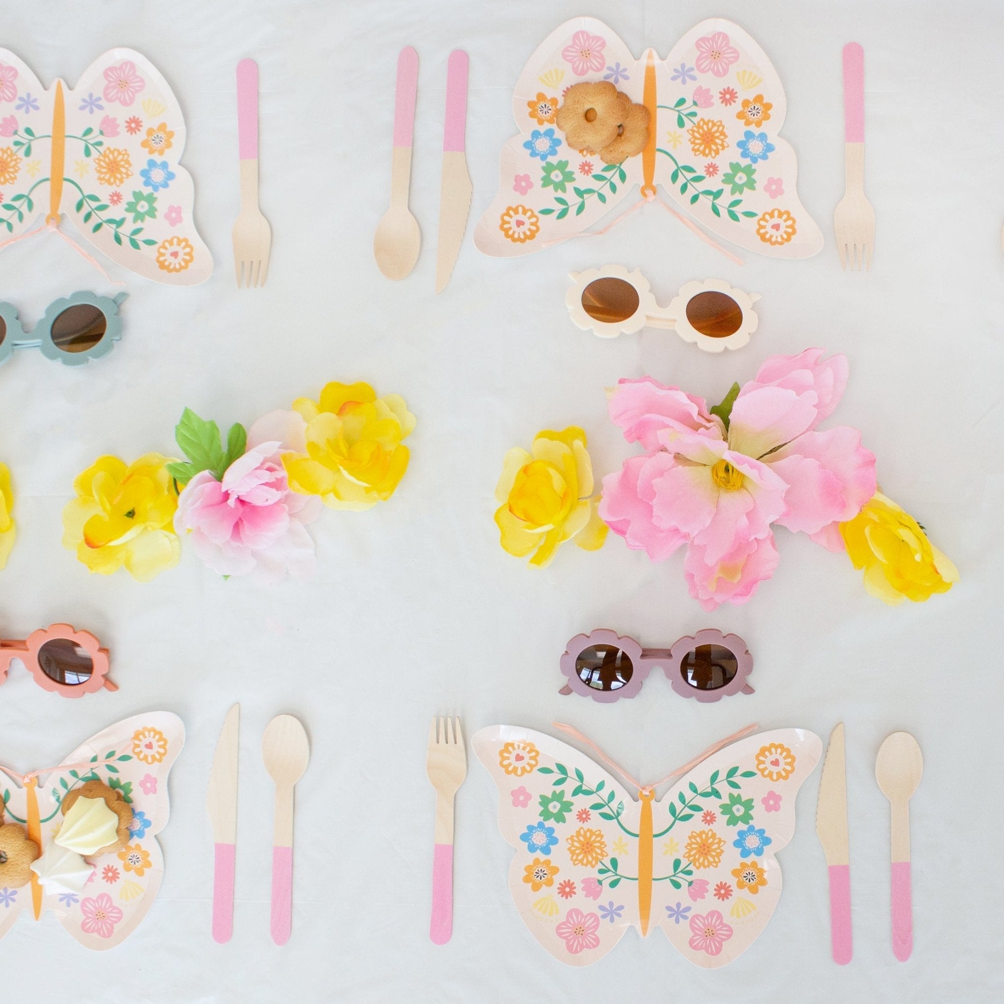 Pastel Pink Wooden Utensil Set 24ct