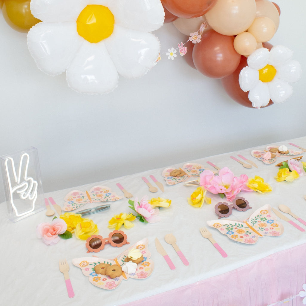 Pastel Pink Wooden Utensil Set 24ct